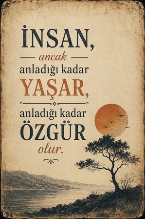 Retro Edebi Sözlü MDF Duvar Tablosu Vintage Dekoratif Motivasyon Yazılı Pano 42
