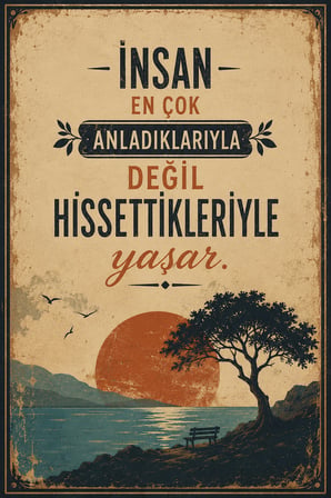 Retro Edebi Söz Ahşap MDF Duvar Tablosu Dekoratif Motivasyon Yazılı Poster 49