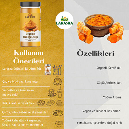 Organik Toz Zerdeçal- Organic Turmeric Powder - Turmeric Ground 50g