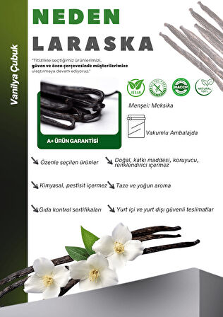 Vanilya Çubuk 100 Adet Doğal Gerçek Vanilya - Vanilla Pods 100qty