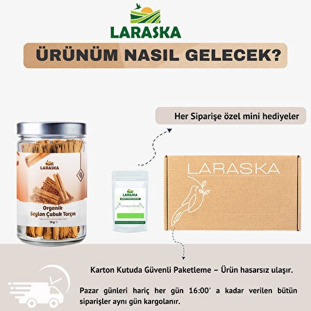 Organik Seylon - Seylan Çubuk Tarçın 75g- Organic Ceylon Cinnamon Sticks 75g Cam 