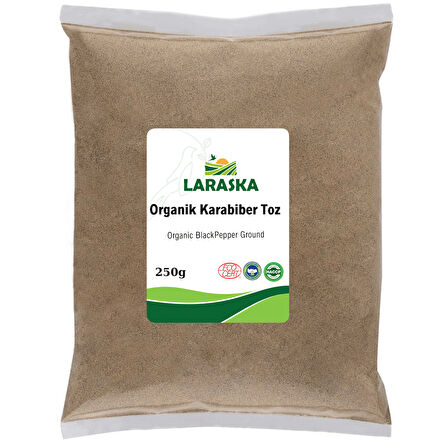 Organik Karabiber Toz 250g Organic Black Pepper Ground