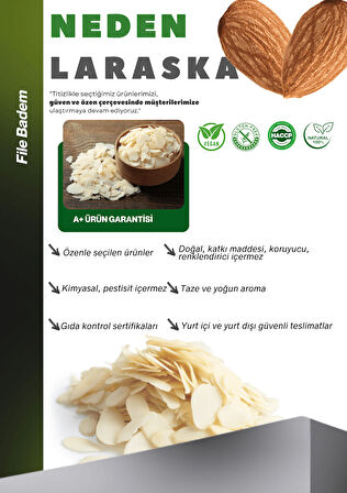 File Badem 500g Almond Flakes Taze Yeni Mahsül