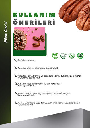 Pikan Ceviz İçi 100g Pecan Halves