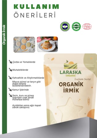 Organik İrmik 500g Organic Semolina - Loçkam Serisi