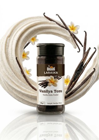 Saf Vanilya Toz 80g (40gx2) Gerçek Vanilya Tozu Vanilla Sticks Ground Aile Boyu Avantajlı Paket