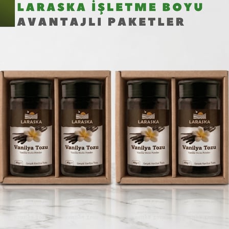 Saf Vanilya Toz 160g (40gx4) Gerçek Vanilya Tozu Vanilla Sticks Ground İşletme Boyu Avantajlı Paket