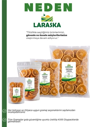 Kurutulmuş Portakal Dilimi 250g - Dried Orange Slices