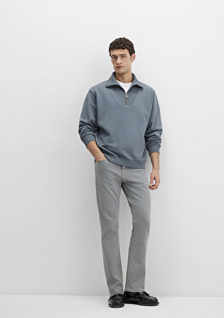 Martin Gölge Gri Comfort Gabardin Pantolon 0037880922