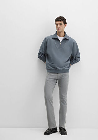 Martin Gölge Gri Comfort Gabardin Pantolon 0037880922