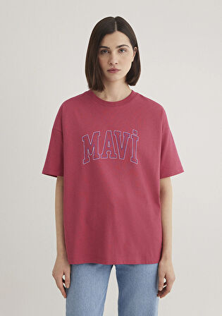 Mavi Logo Baskılı Pembe Tişört 1611193-70931