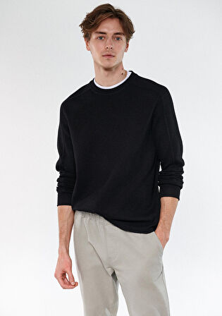 Mavi Uzun Kollu Siyah Tişört 0610106-900