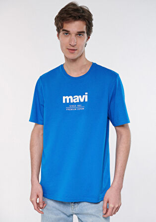 Since 1991 Baskılı Mavi Tişört 066849-70913