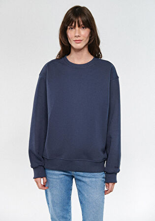 Mavi Bisiklet Yaka Lacivert Basic Sweatshirt 1610198-70726