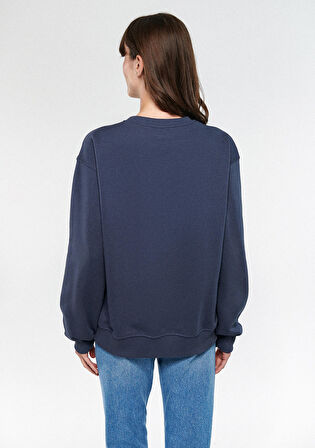 Mavi Bisiklet Yaka Lacivert Basic Sweatshirt 1610198-70726