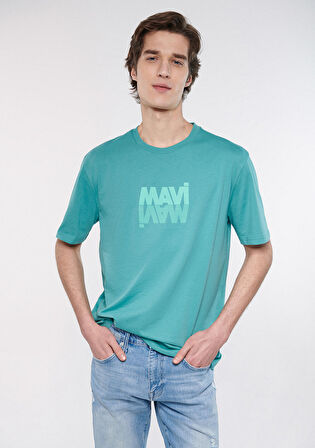 Mavi Logo Baskılı Mavi Tişört 0611311-71824
