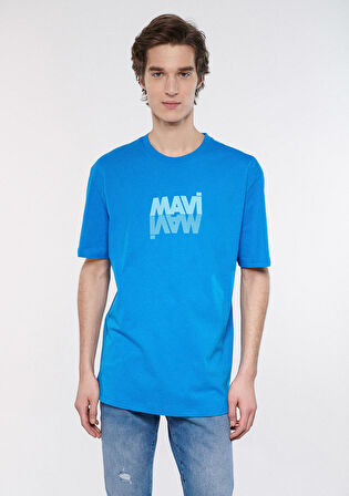 Mavi Logo Baskılı Mavi Tişört 0611311-70772