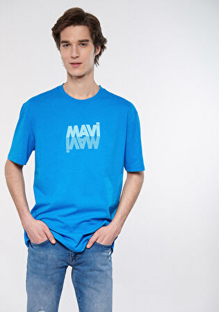 Mavi Logo Baskılı Mavi Tişört 0611311-70772