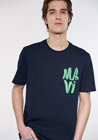Mavi Logo Baskılı Lacivert Tişört 0611322-70490