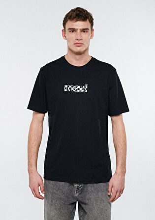 Mavi Logo Baskılı Siyah Tişört 0611323-900