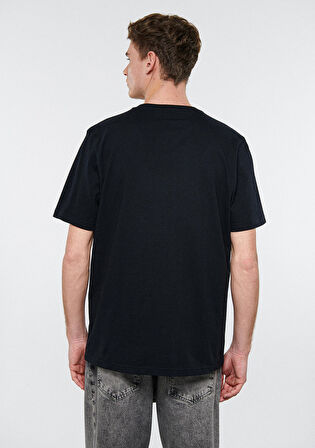 Mavi Logo Baskılı Siyah Tişört 0611323-900