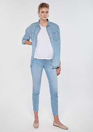 Vanessa Açık Mavi Eskitilmiş Jean Pantolon 1043284482