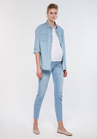 Vanessa Açık Mavi Eskitilmiş Jean Pantolon 1043284482