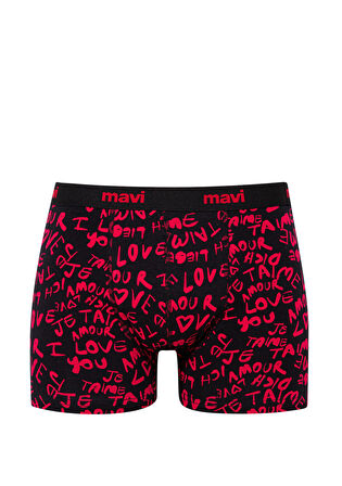 Mavi Baskılı Siyah Boxer 0910948-900