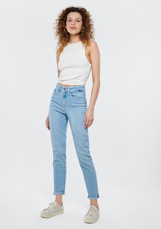 CINDY Açık Mavi Gold Shape Jean Pantolon 100277-84410