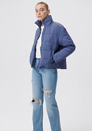 Mavi Dik Yaka Indigo Şişme Mont 1110260-70757