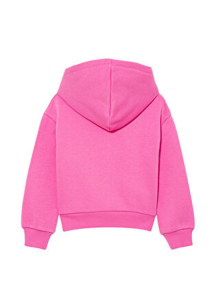 Mavi Logo Baskılı Kapüşonlu Pembe Sweatshirt 7610035-70982