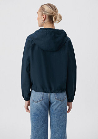 Mavi Kapüşonlu Lacivert Ceket 110775-82906