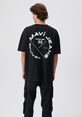 Mavi Jeans Baskılı Siyah Tişört 0611719-900