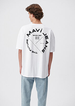 Mavi Jeans Baskılı Beyaz Tişört 0611719-620