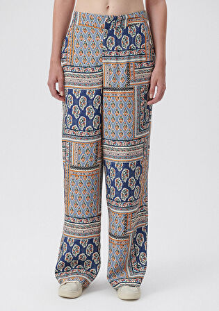 Mavi Baskılı Pantolon 1010517-85510