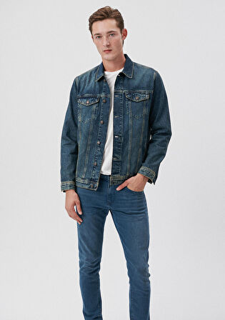 Mavi Drake Tozlu Vintage Black Jean Ceket 010143-85221