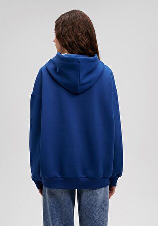 Mavi Logo Baskılı Kapüşonlu Lacivert Sweatshirt 1600361-82625