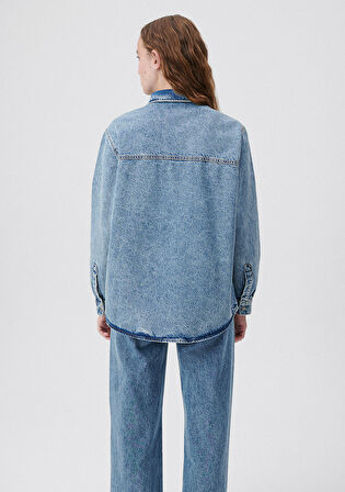 Alin Açık Mavi Street Jean Gömlek 1210385-85295