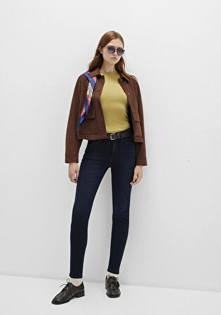 Cindy Mavi Premium Mürekkep Mavi Jean Pantolon 100277-85280