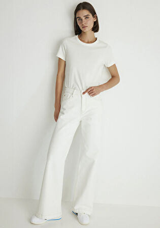 Malibu Kolej Kırık Beyaz Jean Pantolon 1010152-85277
