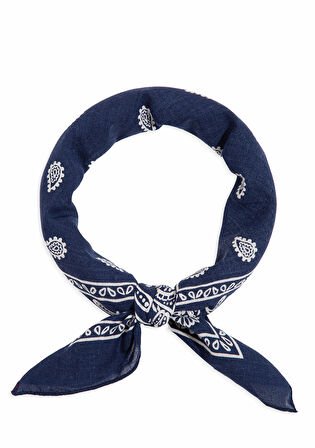 Mavi Baskılı Lacivert Bandana 1911810-70491