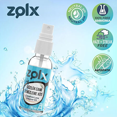 Zolx Gözlük ve Ekran Temizleme Seti 30ml