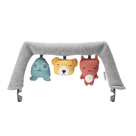 Babybjörn Balance Bliss Ana Kucağı Cotton 3D Jersey Soft Oyuncaklı / Light Grey & Kanguru Harmony 3D Mesh / Silver