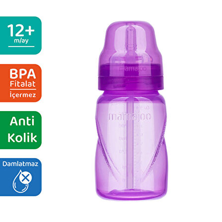 Mamajoo Akıtmaz Pipetli Bardak Mor 270 ml