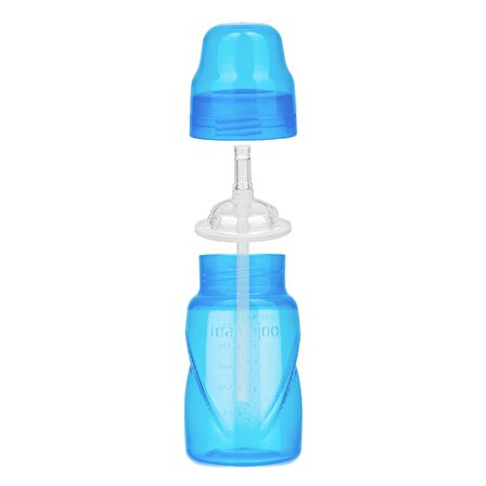 Mamajoo Akıtmaz Antikolik Pipetli Bardak 270 ml / Mavi