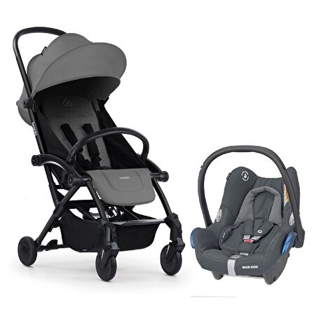 Bumprider Connect 3 Bebek Arabası Black-Grey / Cabriofix Oto Koltuğu Essential Black