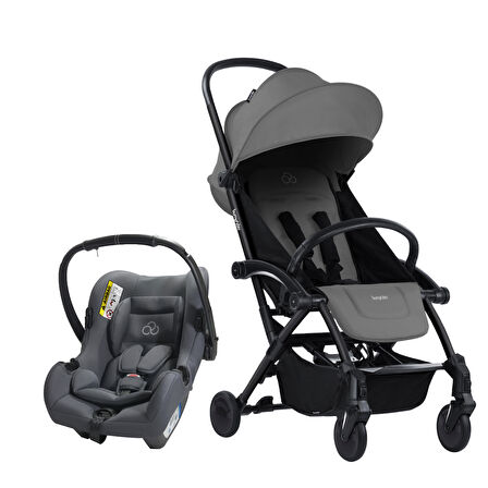 Bumprider Connect 3 Black-Grey Bebek Arabası / Connect TRN Grup 0+ Oto Koltuğu / Grey