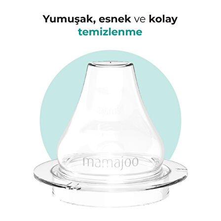 Mamajoo Kulplu Eğitici Bardak, 160 ml, Powder Blue, Anti-Kolik | Akıtmaz Tasarım