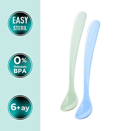 Mamajoo 2'li Beslenme Kaşığı Powder Green/Blue & Saklama Kutusu