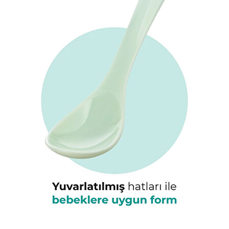 Mamajoo 2'li Beslenme Kaşığı Powder Green/Blue & Saklama Kutusu